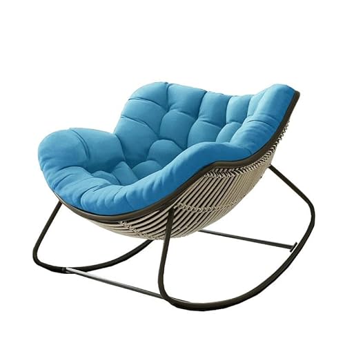 Rattan-Universal-Schaukelstuhl Auflage, Papasansessel Kissen Auflage Doppelt Für Garten, Outdoor-Indoor-Schaukelstuhlkissen für Terrasse, Garten, Wohnzimmer, Sonnenterrasse(Blue) von Generic