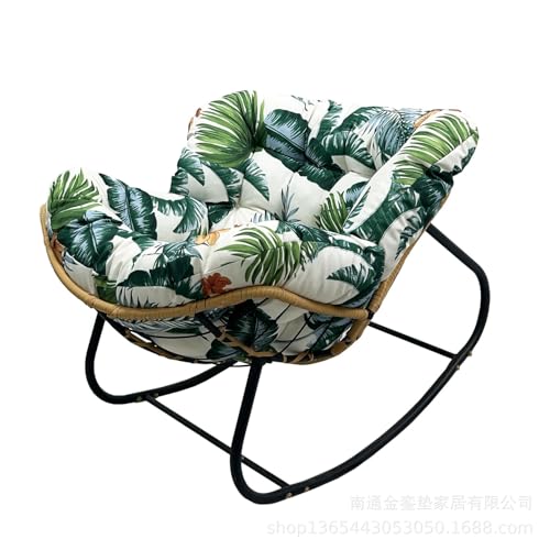 Rattan-Universal-Schaukelstuhl Auflage, Papasansessel Kissen Auflage Doppelt Für Garten, Outdoor-Indoor-Schaukelstuhlkissen für Terrasse, Garten, Wohnzimmer, Sonnenterrasse(Colour A) von Generic