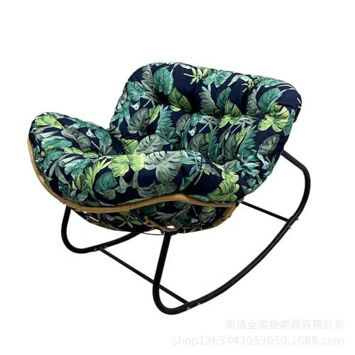 Rattan-Universal-Schaukelstuhl Auflage, Papasansessel Kissen Auflage Doppelt Für Garten, Outdoor-Indoor-Schaukelstuhlkissen für Terrasse, Garten, Wohnzimmer, Sonnenterrasse(Colour D) von Generic