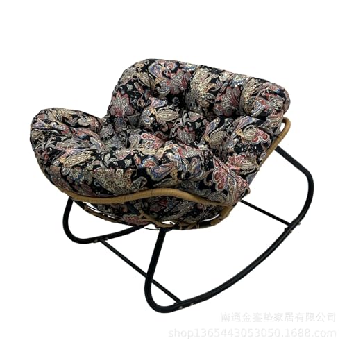 Rattan-Universal-Schaukelstuhl Auflage, Papasansessel Kissen Auflage Doppelt Für Garten, Outdoor-Indoor-Schaukelstuhlkissen für Terrasse, Garten, Wohnzimmer, Sonnenterrasse(Colour E) von Generic
