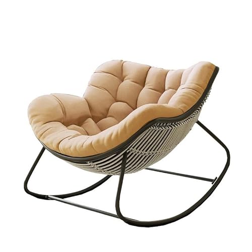 Rattan-Universal-Schaukelstuhl Auflage, Papasansessel Kissen Auflage Doppelt Für Garten, Outdoor-Indoor-Schaukelstuhlkissen für Terrasse, Garten, Wohnzimmer, Sonnenterrasse(Khaki) von Generic