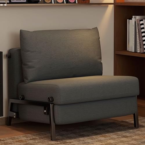 Recamiere Mit Schlaffunktion Schlafsofa Umwandelbar Kohlenstoffstahlmaterial Cordstoff Füllung Aus Schwamm Und Puppenbaumwolle 3 Konvertierungsmodi(Gray) von Generic