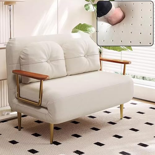 Recamiere mit Schlaffunktion Grün Zwei Stoffoptionen zur Auswahl 6-Fach Verstellbare Rückenlehne Gästebett Klappbar Ohne Matratze Geeignet für Kleine Wohnungen(C,190 * 100 * 33cm) von Generic