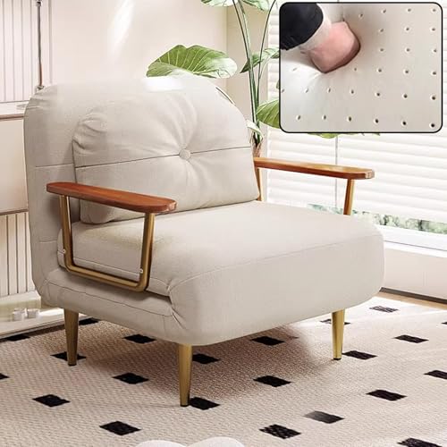 Recamiere mit Schlaffunktion Grün Zwei Stoffoptionen zur Auswahl 6-Fach Verstellbare Rückenlehne Gästebett Klappbar Ohne Matratze Geeignet für Kleine Wohnungen(C,190 * 80 * 33cm) von Generic