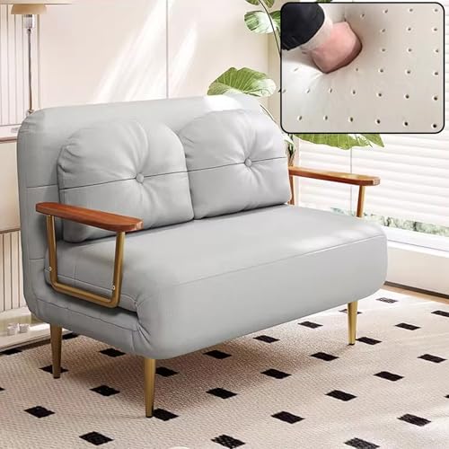 Recamiere mit Schlaffunktion Grün Zwei Stoffoptionen zur Auswahl 6-Fach Verstellbare Rückenlehne Gästebett Klappbar Ohne Matratze Geeignet für Kleine Wohnungen(E,190 * 100 * 33cm) von Generic