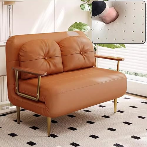 Recamiere mit Schlaffunktion Grün Zwei Stoffoptionen zur Auswahl 6-Fach Verstellbare Rückenlehne Gästebett Klappbar Ohne Matratze Geeignet für Kleine Wohnungen(F,190 * 100 * 33cm) von Generic