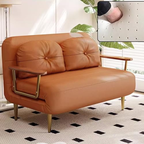 Recamiere mit Schlaffunktion Grün Zwei Stoffoptionen zur Auswahl 6-Fach Verstellbare Rückenlehne Gästebett Klappbar Ohne Matratze Geeignet für Kleine Wohnungen(F,190 * 120 * 33cm) von Generic