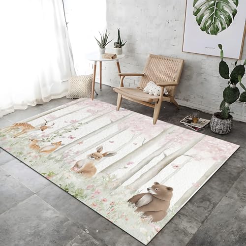 Rechteck Dekoration Teppiche Traum Wald Tier Fuchs Mit Motiv Teppich Schlafzimmer Waschbarer rutschfeste Bunt Teppiche Weicher Flanell für Kinderzimmer Schlafzimmer Teppich 120 x 180 cm Rechteck Dekoration Teppiche Traum Wald Tier Fuchs Mit Motiv Teppich Schlafzimmer Waschbarer rutschfeste Bunt Teppiche Weicher Flanell für Kinderzimmer Schlafzimmer Teppich 120 x 180 cm von Generic