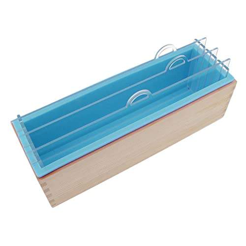 Rechteck Seifenherstellung Seifen Silikonform Seifenform mit Holzbox - Blau Rechteck Seifenherstellung Seifen Silikonform Seifenform mit Holzbox - Blau von Generic