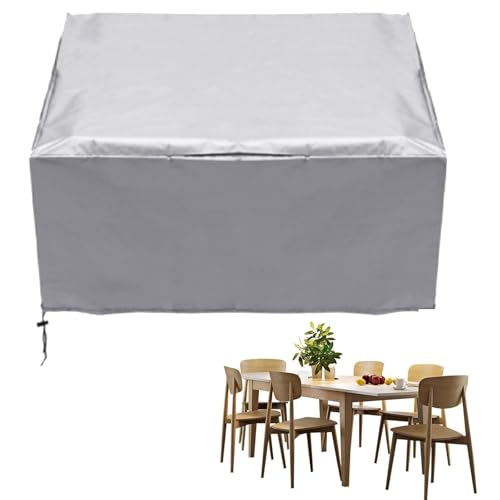 Rechteckig Abdeckung,Abdeckung Gartenmöbel Winterfest für Gartenmöbel Winddicht Wasserdicht Anti-UV Schwarz 420D Oxford Gewebe Schutzhülle Gartenmöbel für Gartentisch Sitzg(Size:170x71x115cm,Color:B) von Generic