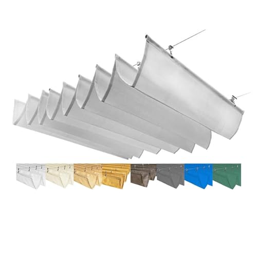 Rechteckige Pergola-Markise ，Einziehbare Sonnenschutz-Überdachung,Atmungsaktive Wellenmarkise for die Terrasse,für Terrassenüberdachung, inklusive Hardware((WxL)0.9x9m) von Generic