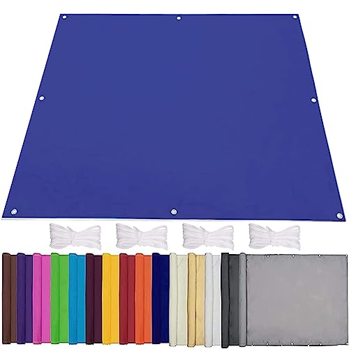 Rectangle Garden Sail Canopy Waterproof 3 x 4 m(9.84 x 13.12ft) Shade Sails Canopy Rectangular Anti UV Windproof Easy to Install with Rope Pergola Swimming Pool Navy Blue von Generic