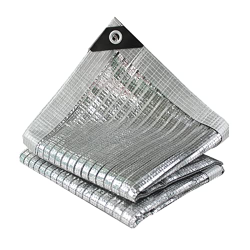 Reflective Aluminet Shade Cloth 75% UV Protection Awning for Gewächshaus & Patio Silver 6x7m (19.6x23ft) Durable Grommets for Easy Installation Outdoor Sunshade von Generic