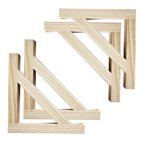 Regalhalterung Aus Holz, 100% Naturholz, Verschiedene Größen Geeignet, Holzfarbe/Holzwachsölfarbe/4Pcs-Uned Logs/290 * 290Mm Regalhalterung Aus Holz, 100% Naturholz, Verschiedene Größen Geeignet, Holzfarbe/Holzwachsölfarbe/4Pcs-Uned Logs/290 * 290Mm von Generic
