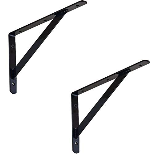 Regalhalterungen Aus Kaltgewalztem Stahl, Dreieckige Regalhalterung, Schwebende, Robuste, Dekorative L-Halterung Aus Metall Zur Wandmontage/2Pcs-Black/160 * 250Mm Regalhalterungen Aus Kaltgewalztem Stahl, Dreieckige Regalhalterung, Schwebende, Robuste, Dekorative L-Halterung Aus Metall Zur Wandmontage/2Pcs-Black/160 * 250Mm von Generic