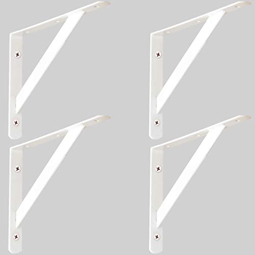 Regalhalterungen Aus Kaltgewalztem Stahl, Dreieckige Regalhalterung, Schwebende, Robuste, Dekorative L-Halterung Aus Metall Zur Wandmontage/4Pcs-White/160 * 250Mm Regalhalterungen Aus Kaltgewalztem Stahl, Dreieckige Regalhalterung, Schwebende, Robuste, Dekorative L-Halterung Aus Metall Zur Wandmontage/4Pcs-White/160 * 250Mm von Generic