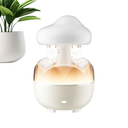 Regen Wolke Luftbefeuchter Wassertropfen - Wolke Luftbefeuchter Pilz Diffusor mit Regen - 7 Farbwechsel Luftbefeuchter mit Regenton mit Fernbedienung, Flecken Regen Wolke Luftbefeuchter Wassertropfen - Wolke Luftbefeuchter Pilz Diffusor mit Regen - 7 Farbwechsel Luftbefeuchter mit Regenton mit Fernbedienung, Flecken von Generic