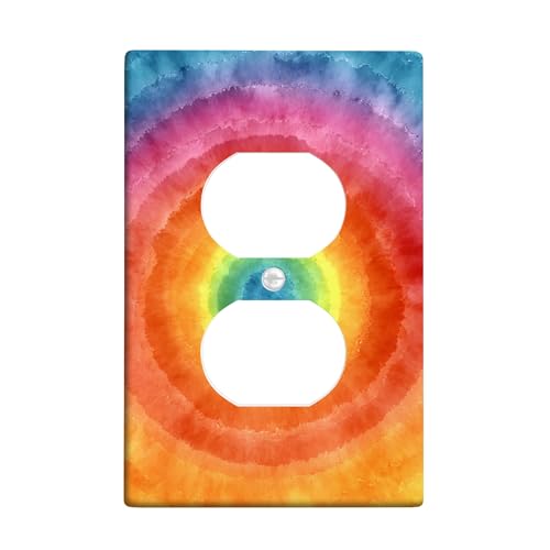 Regenbogenfarben-Lichtschalter-Abdeckplatten/Steckdosenabdeckungen, bunte Wanddekoration für Kinderzimmer, thermoplastische Wandplatten, Standardgröße, Einzel-Duplex-Steckdose Regenbogenfarben-Lichtschalter-Abdeckplatten/Steckdosenabdeckungen, bunte Wanddekoration für Kinderzimmer, thermoplastische Wandplatten, Standardgröße, Einzel-Duplex-Steckdose von Generic