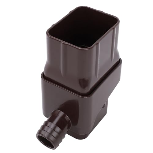Regenfass -Diverter -Kit, Regenlauf Dauere Diverter Downspout Regenfässer, um Regenwasser aus Dem Rinnenregen Wasserfangsystem für Bewässerungssysteme zu Sammeln (Brown) von Generic