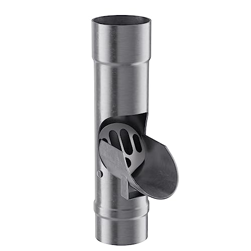 Regenrohrklappe mit Sieb für Dachrinne, Fallrohrklappe aus Titan und Zink, Dichtheit und effizienter Betrieb des Rinnensystems 100 Millimeter von Generic