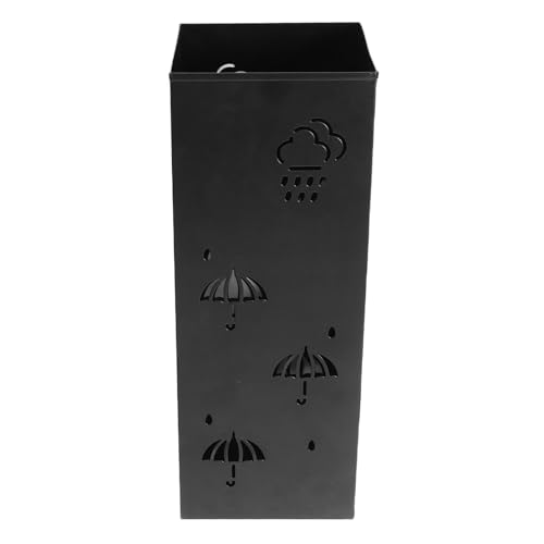 Regenschirmhalter, Multifunktional Metall Regenschirmständer Wunderschönes Wasserdichtes Hohldesign für Zuhause oder Büro (Black) von Generic