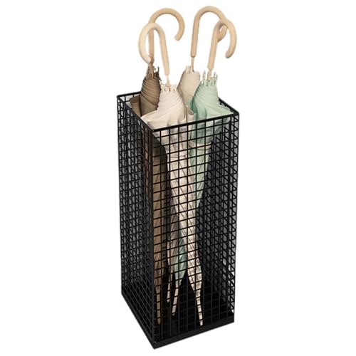 Regenschirmständer aus Metall - freistehender Regenschirm, Aufbewahrungsbox für robuste Regenausrüstung | offener Design-Organizer mit stabilem Fuß für Eingänge, Türecken, Ablagen von Generic