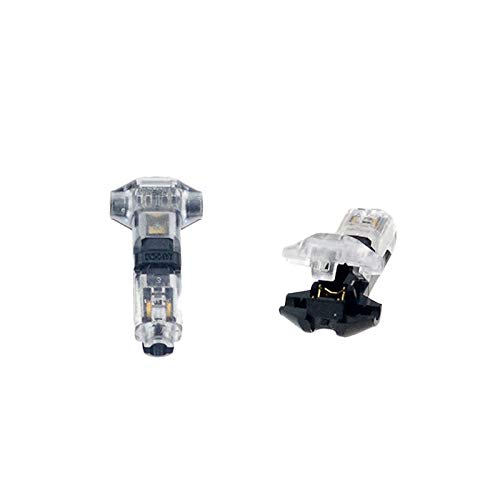 Reihenklemmen 5PCS H T Typ 1PIN 2Pin Scotch Lock-Schnell Splice Wire Connectors Terminals Crimp for Car Audio 24-18AWG Zündkabel Set 4.8(T1 Transparent) von Generic