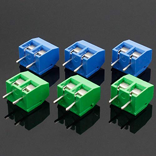 Reihenklemmen KF301-2P KF301-5.0-2P KF301 Schraube 2Pin 5.0mm Stecknadel PCB Schraube Klemmenblock-Verbindungs ​​Blau und Grün(Blu) von Generic