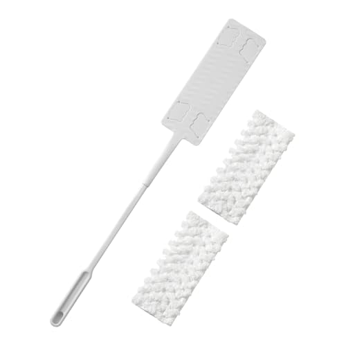 Reinigungsbürste für den Boden, manueller Staubreiniger für Haushaltsgeräte mit 2 Mikrofasertüchern – Kehrwerkzeug für schwer zugängliche Bereiche auf Möbelsockelleisten von Generic