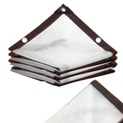 Reißfest Transparent Plane Mit öSen, Windschutz Wasserdicht Abdeckplane für Camping Gewebeplane Balkon Gewächshaus, StrapazierfäHige Mehrzweck Plane 1 4 9 18 25 32 41m(3x20m) von Generic