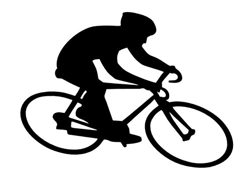 Rennradfahrer Aufkleber Radfahrer Aufkleber in den Größen 10cm oder 15cm (133/1) (10cm, schwarz Glanz) von Generic
