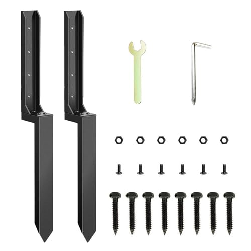 Reparaturset für Zaun, Reparatur nach dem Post – 2 x verdicktes Metall – Erdspike, Stabilisator von Fix Quast für schräge Reparaturen, gebrochenes Holz von Generic