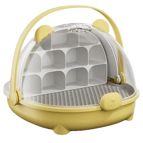 Reptilienbehälter, Lebensraumkäfig für Tiere – Transportbehälter für Futterbox transparent mit Griff | Carrier Pet House Beobachten Sie den Lebensraum des Geheges für die Tiere und Tiere von Generic