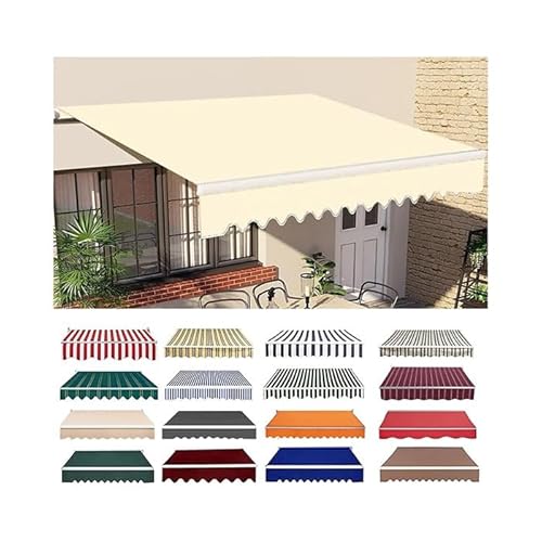 Retractable Patio Awning Fabric Replacement Top Cover,Sun Shade Awning Cover Replacement Fabric Waterproof Canvas Outdoor Shelter(19.6x11.5ft(5.9x3.5m)) von Generic