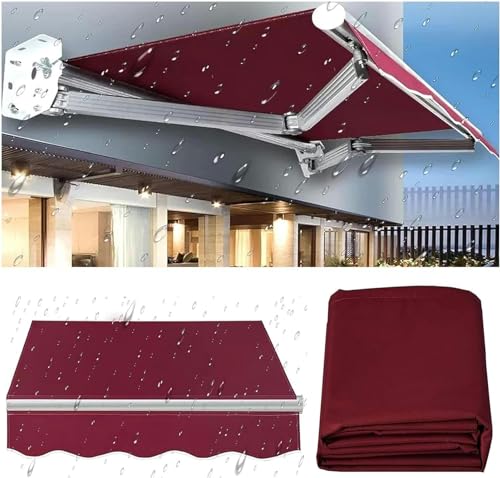 Retractable Patio Awning Fabric Replacement with UV Protection Sun Shade Cover Waterproof Canvas Outdoor Shelter. von Generic
