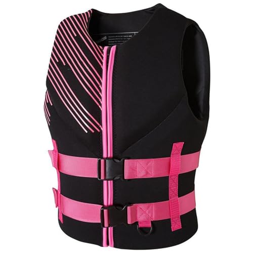 Rettungsweste for Erwachsene, PFD-Weste, Neopren-Schwimmweste mit high Auftrieb, verstellbares Sicherheitsschwimmgerät, for Kajakfahren, Angeln, Bootfahren(Pink,XXL) von Generic