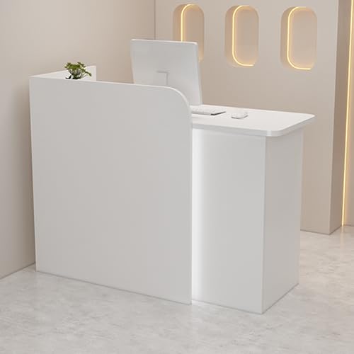 Rezeption Schreibtisch Negotiation Tisch Computer Möbel Bargeld Register Zähler Lockable Drawer Welcome Schreibtisch Büro Möbel für Schönheit Weiß 90 x 50 x 100 cm von Generic