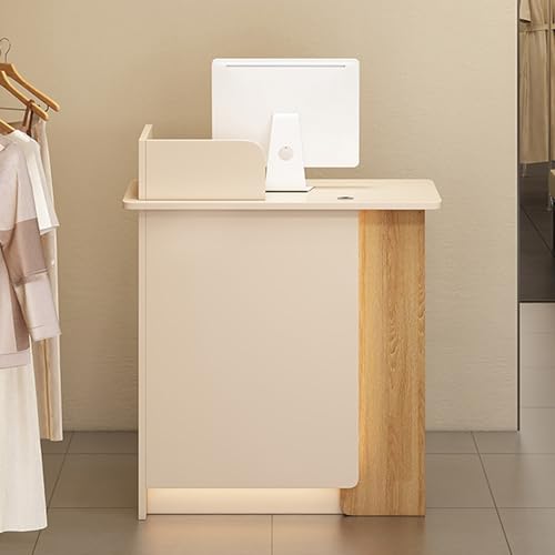 Rezeption Schreibtisch Negotiation Tisch mit Lockable Drawer 80x45x95 cm Warm Apricot Color Ideal for Beauty Salon SPA Store Office Möbel Rezeption Schreibtisch Negotiation Tisch mit Lockable Drawer 80x45x95 cm Warm Apricot Color Ideal for Beauty Salon SPA Store Office Möbel von Generic