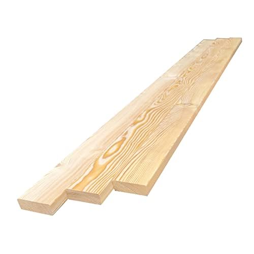 Rhombusleisten Fassadenverkleidung Sichtschutzelemente Holzlatten Sibirische Lärche 21 x 68 mm 15° AB (8, 250 cm) von Generic