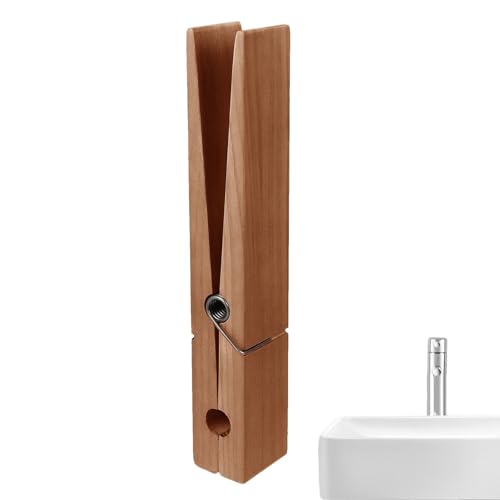 Riesige Holzwäscheklammern: Große Wäscheklammern, große Holzhandtuchhalter, Wäscheklammern, extra großer Handtuchhalter, platzsparender Handtuchhalter, große Wäscheklammern von Generic
