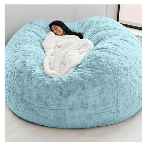 Riesiger Pelz-Sitzsack für Wohnzimmermöbel Erwachsene– Sitzsack XXL aus flauschigem Velours – Indoor Lounge-Sitzsack waschbar & gemütlich(Keine Polsterung) von Generic