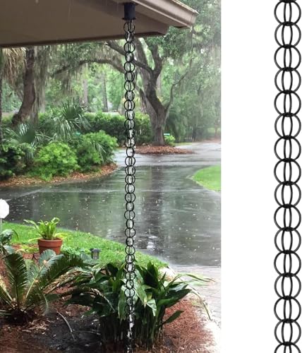 Rig Rai Chais Alumium Legierung, Easy Hagig Dachrinne Rai Chai Mit Haken, 8ft 8,5ft 10ft 12ft Dowspout Replacemet Rai Bells, 2.6m (8.5ft) von Generic