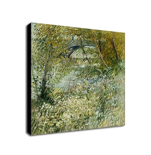River Bank in Springtime von Vincent Van Gogh gerahmter Leinwanddruck verschiedene Größen (38 von Generic