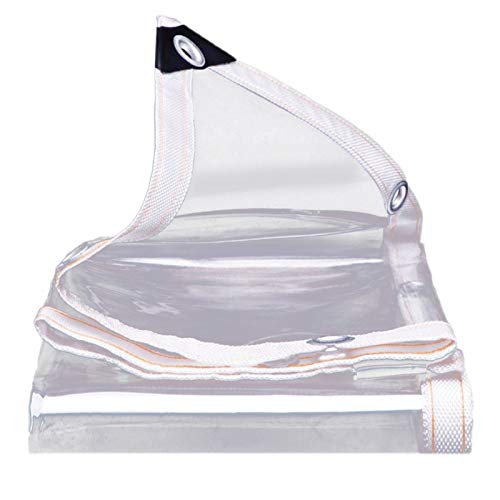 Robuste, wasserdichte, transparente PVC-Plane, ultraklare Planenabdeckung für Terrassenüberdachung, Gartenüberdachung, regenfeste Isolierung, alterungsbeständige PVC-Folie mit Ösen und Seil Robuste, wasserdichte, transparente PVC-Plane, ultraklare Planenabdeckung für Terrassenüberdachung, Gartenüberdachung, regenfeste Isolierung, alterungsbeständige PVC-Folie mit Ösen und Seil von Generic