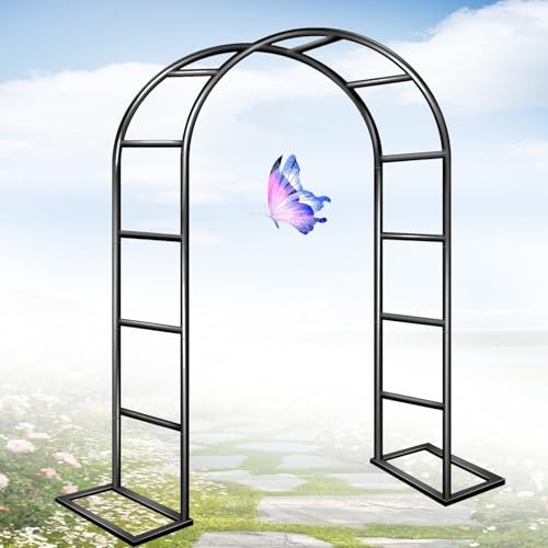 Robuste Rosenbogen Torbogen Rostfrei Metall Gartenbogen Rankgitter für Rosen und Kletterpflanzen, 120CM 140CM 160CM 180CM 200CM 240CM 260CM 280CM 350CM Rosenbögen(W200 X H230cm) von Generic