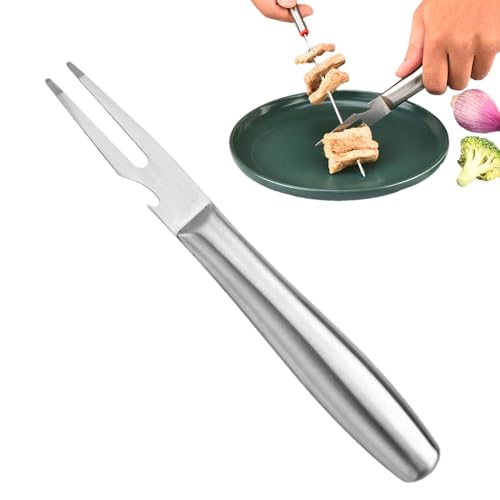 Robuste Schneidegabel mit zwei Zinken für Fleisch, Flaschenöffner mit 2 Zinken aus Edelstahl | Grillwerkzeuge, Küchen-Schneidegabel Robuste Schneidegabel mit zwei Zinken für Fleisch, Flaschenöffner mit 2 Zinken aus Edelstahl | Grillwerkzeuge, Küchen-Schneidegabel von Generic