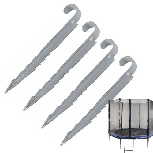 Robuste Trampolinheringe, Befestigungshaken für Hollywoodschaukel am Boden, 4 Schaukelanker aus Metall für Gartenrasen, Befestigung von Outdoor-Ausrüstung Robuste Trampolinheringe, Befestigungshaken für Hollywoodschaukel am Boden, 4 Schaukelanker aus Metall für Gartenrasen, Befestigung von Outdoor-Ausrüstung von Generic