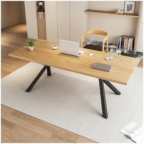 Robuster Schreibtisch, Business-Schreibtisch, Konferenztisch mit robusten Beinen, Schreibtisch im Landhausstil, 120CM Chefschreibtisch mit großer Tischplatte(B) von Generic