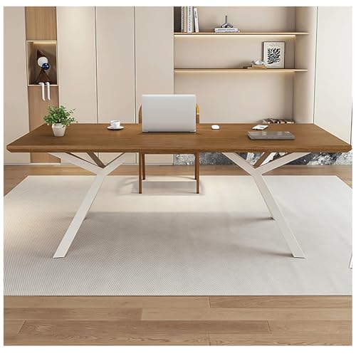 Robuster Schreibtisch, Business-Schreibtisch, Konferenztisch mit robusten Beinen, Schreibtisch im Landhausstil, 120CM Chefschreibtisch mit großer Tischplatte(C) von Generic