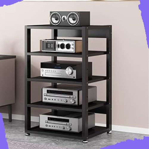 Robustes 5-stufiges Audio-Komponentenregal für HiFi-Verstärker, Stereo-Receiver, Disc-Player, Display-Ständer, 90 cm hoch, Multimedia-AV-Unterstützung Robustes 5-stufiges Audio-Komponentenregal für HiFi-Verstärker, Stereo-Receiver, Disc-Player, Display-Ständer, 90 cm hoch, Multimedia-AV-Unterstützung von Generic